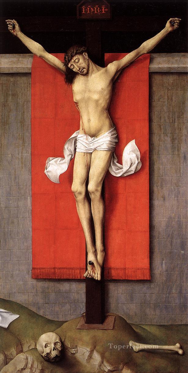 Kreuzigung Diptychon rechte Tafel Religiosen maler Rogier van der Weyden Religiosen Christentum Ölgemälde